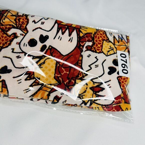 LulaRoe Leggings Tall & Curvy TC Halloween Ghosts Orange Spooky Halloween 0760 - Picture 6 of 6